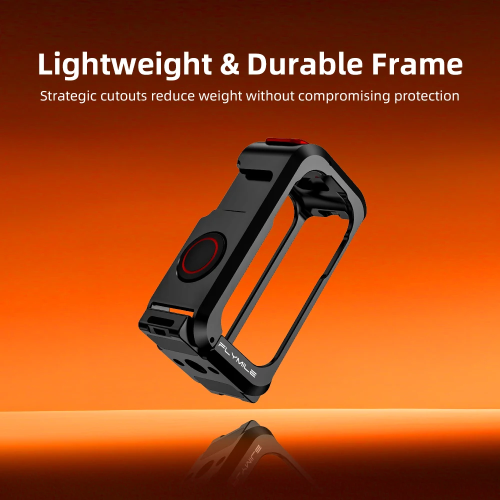 Flymile Metallkäfig für DJI Osmo Nano Zubehör Schutzgehäuse mit Cold Shoe 1/4 Schraubenloch Aluminiumlegierung Halterungsrahmen – Detail 6