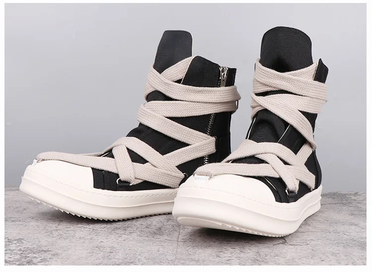 Unisex High Top Pentagram Sneakers with Jumbo Shoelace - true deals club