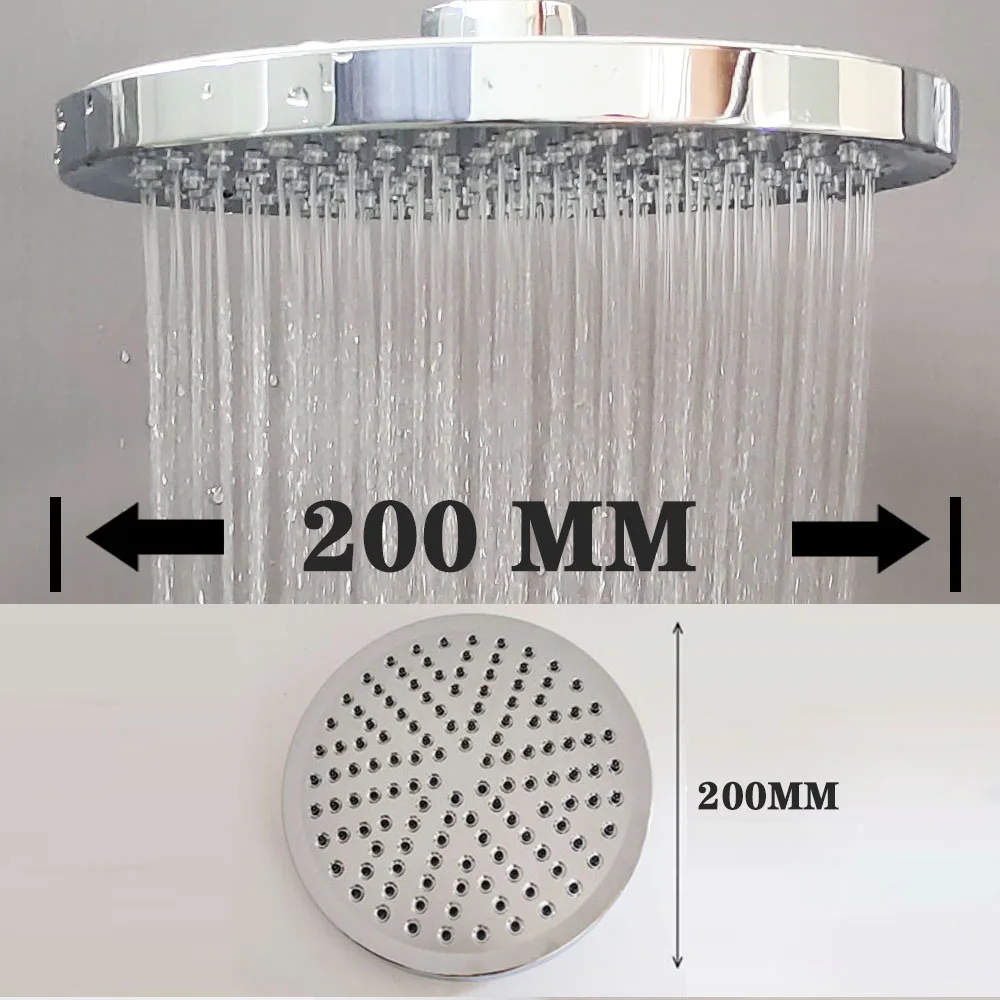 Cabezal de ducha grande, alcachofa de lluvia de techo, accesorios de baño,  alta presión, 10 pulgadas - AliExpress