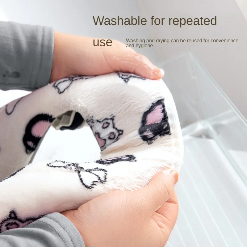 Universal Toilet seat cushion for autumn winter keep warm cute style plus velvet thickened not cold buttocks toilet seat cover 2