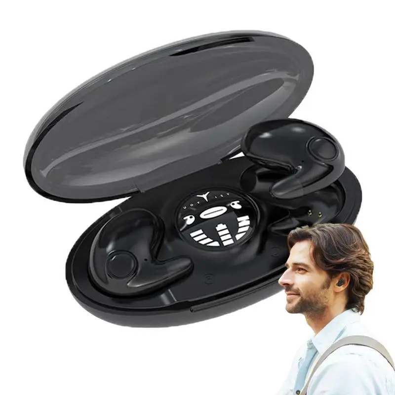 Invisível sono fone de ouvido sem fio Bluetooth 5.3 escondido Earbuds leve  ruído impermeável toque controle auscultadores - AliExpress