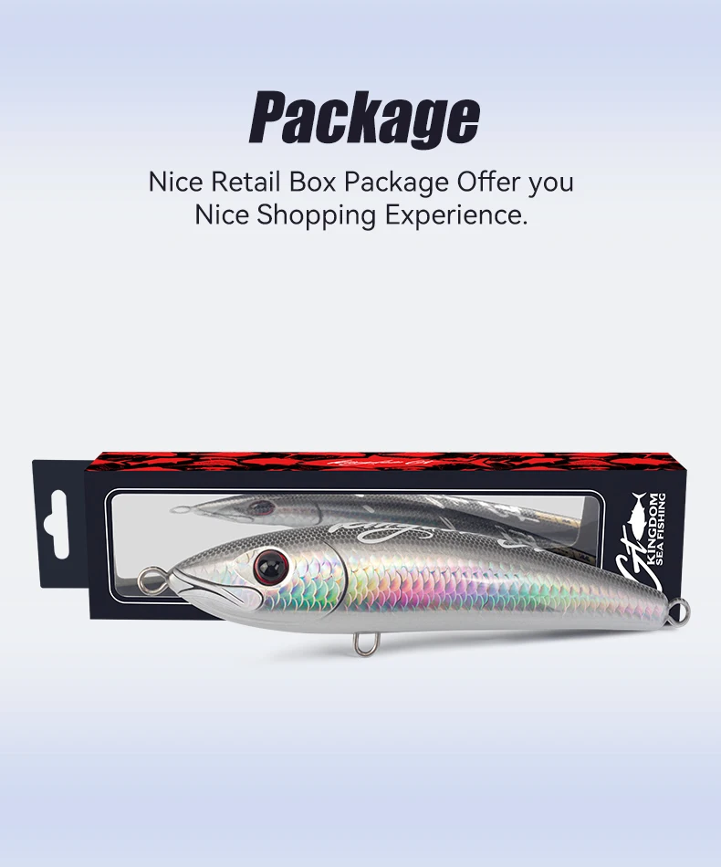 Kingdom GT Phantom schwimmende Bleistiftköder, 180 mm, 200 mm, 78 g, 115 g, Topwater-Meeresangelköder, künstliche harte Köder, Salzwasserangeln – Detail 10