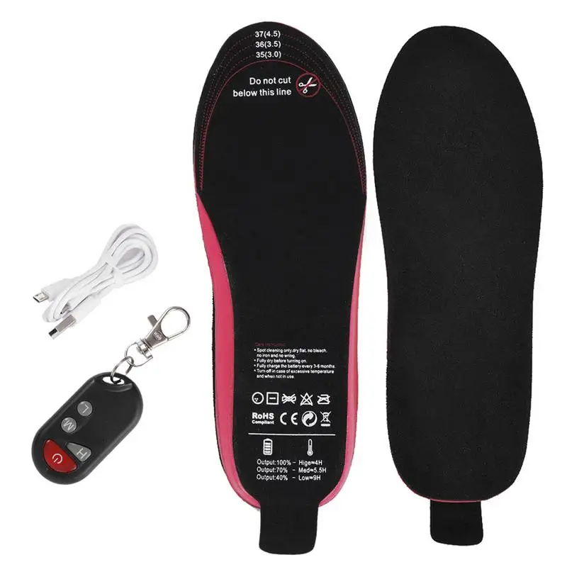 

Winter Outdoor USB Heated Shoe Insoles 1900Mah Foot Warmer Sock Pad Mat Electric Heating Shoes Socks Washable Thermal Insoles