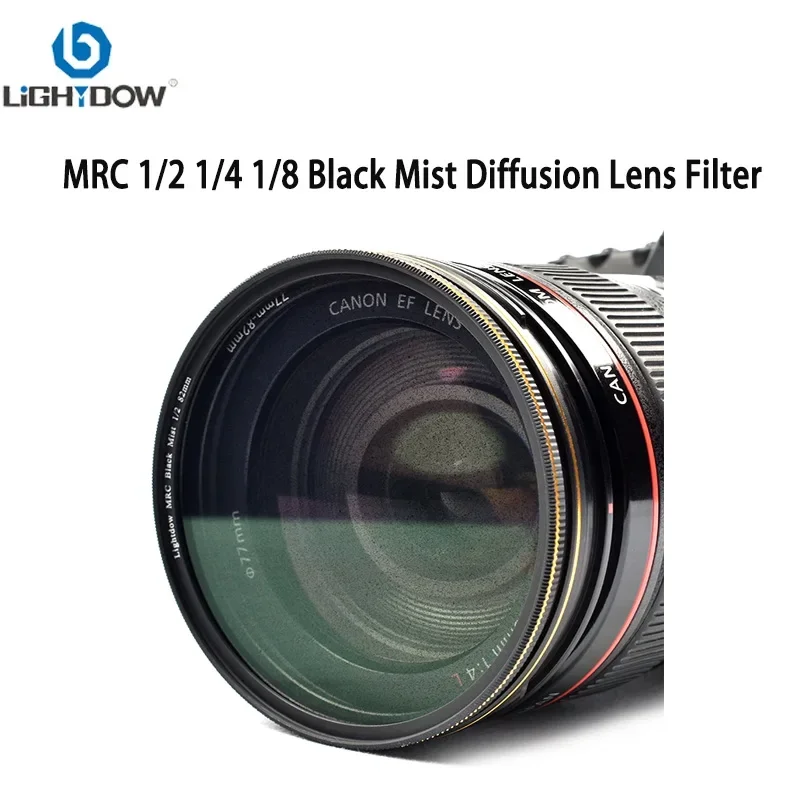 Black Mist Diffusion Lens Filter 1/2 1/4 1/8 Slim MRC 49MM 52 55 58 62 67 72 77M