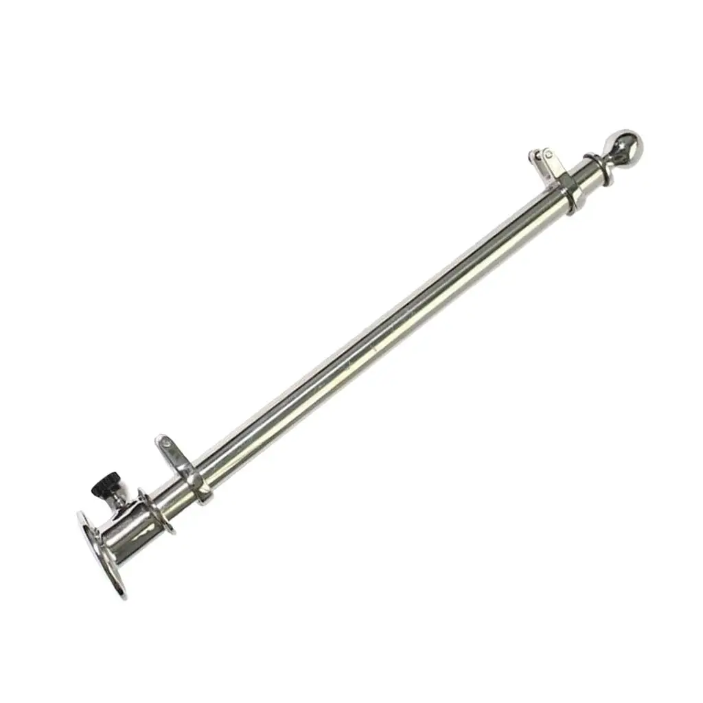 

316 Stainless Steel Polished "Flag Rod Stick with Pedestal Base