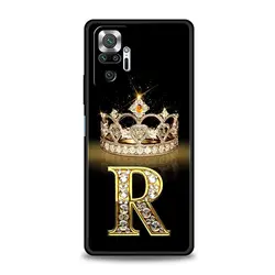 Cover per telefono elegante in morbido panno con design a corona di diamanti e lettere