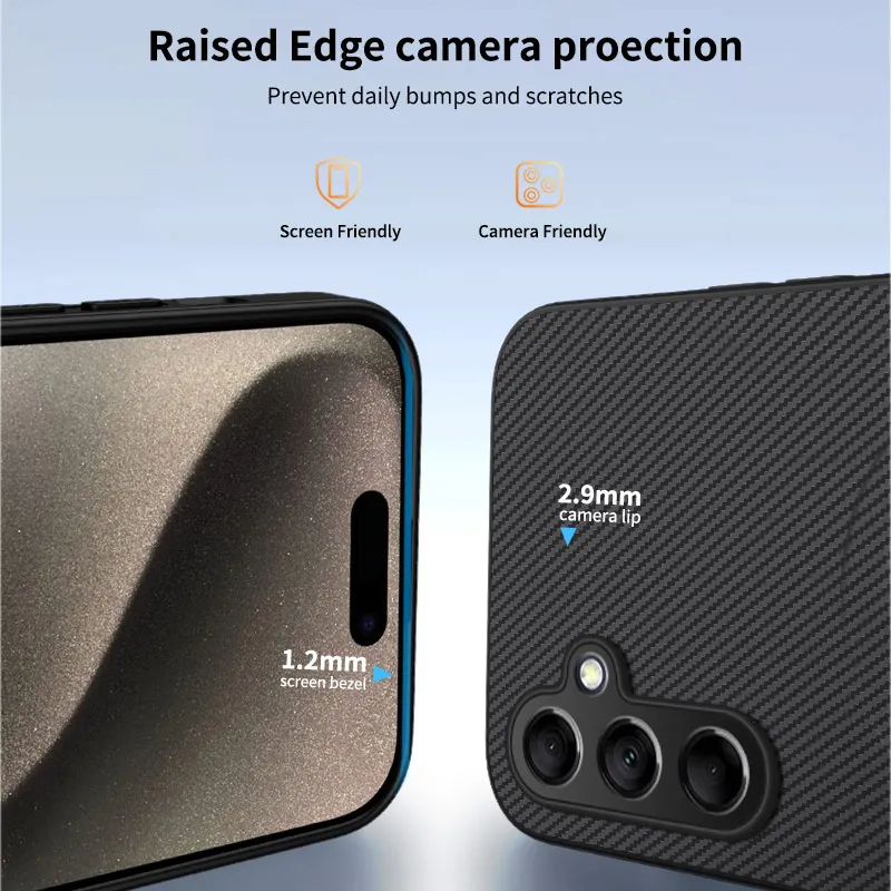 Protective Back Case Cover - Soft Silicone Carbon Fiber Magnetic Design