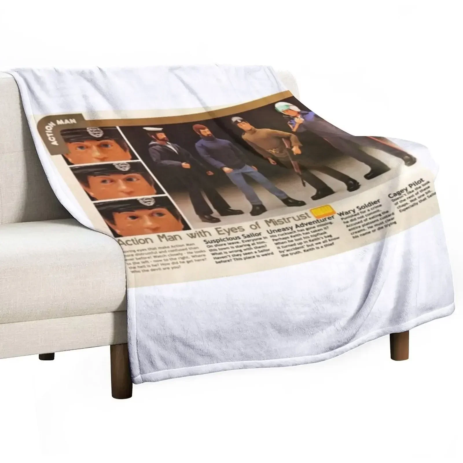 

Action Man T-ShirtAction Man Mistrust Throw Blanket Thin Hairys Fashion Sofas Blankets