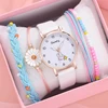 New 5pcs Women Watch Bracelet Set Leather Cute Rabbit Girls Wristwatch Fashion Ladies Quartz Clock Reloj Mujer Students' Gift 1