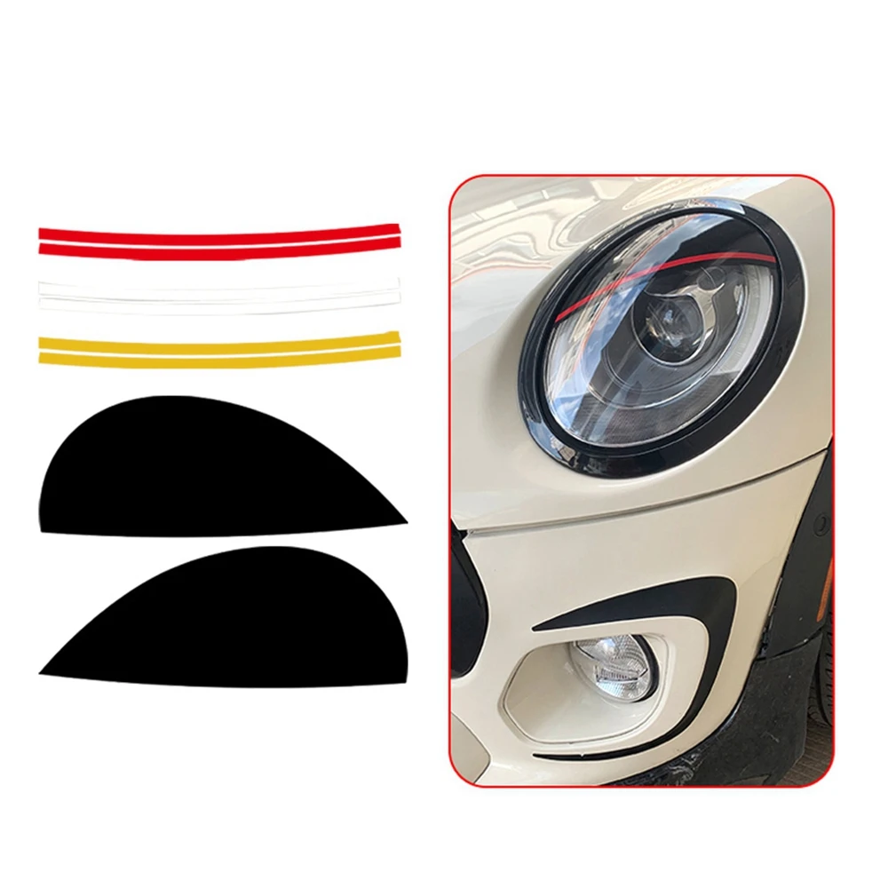 

Car Headlights Eyebrows Eyelids Cover Eyelash Head Light Lamp Stickers for MINI Cooper F54 F55 F56 F57 R55 R56