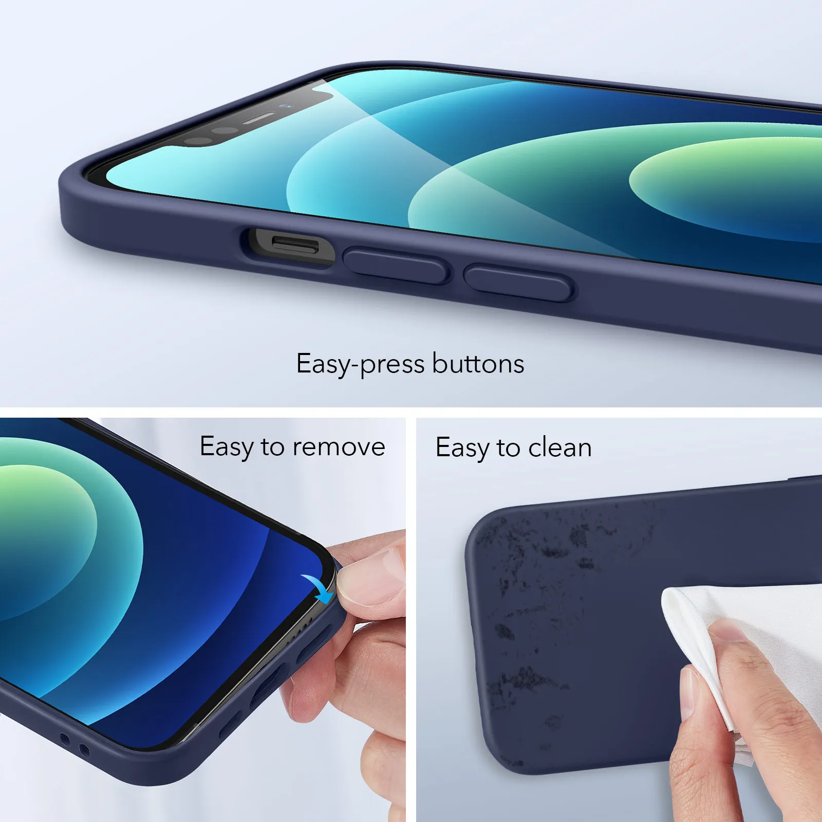 ESR for iPhone 12 / 12 Pro Cloud Soft Case for iPhone 12 Pro Max Super Liquid Silicone Rubber Yippee Cover for iPhone 12 mini