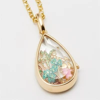 Petits cœurs océan mignons, à la mode et à la mode, peuvent être ouverts avec des colliers, pendentifs gouttelettes d'eau et petits articles 2