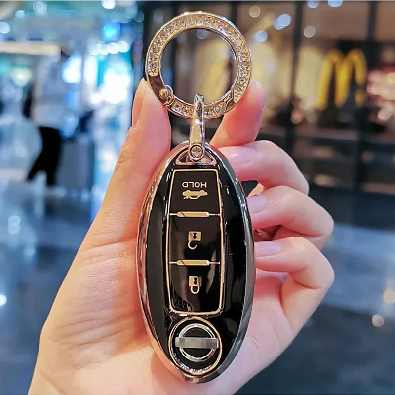 

3 Buttons Car Key Cover Case Keychain For Nissan Infiniti Juke Leaf Micra K12 Note Patrol Qashqai J11J10 Tiida Versa X-trail T32