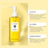 OUHOE Olive Makeup Remover Oil, Gently Moisturizing and Skin Cleansing Facial and Lip Olive Makeup Remover Oil Cleaning Tools 4