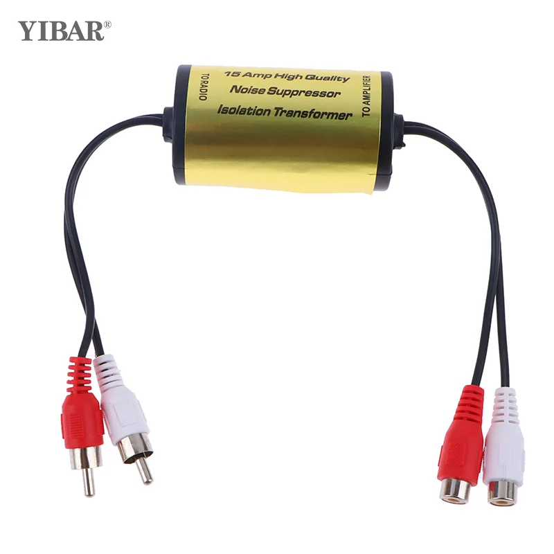 Soppressore del filtro dal rumore Audio RCA Lsolator ad anello di terra per auto e Home Stereo 2 q6 RCA maschio, 2 dimensioni RCA femmina