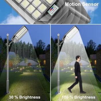 2-Pack 8000W Solar Street Light - 600000 Lumens, Dusk-to-Dawn, Waterproof, Ideal for Commercial & Outdoor Parking 5