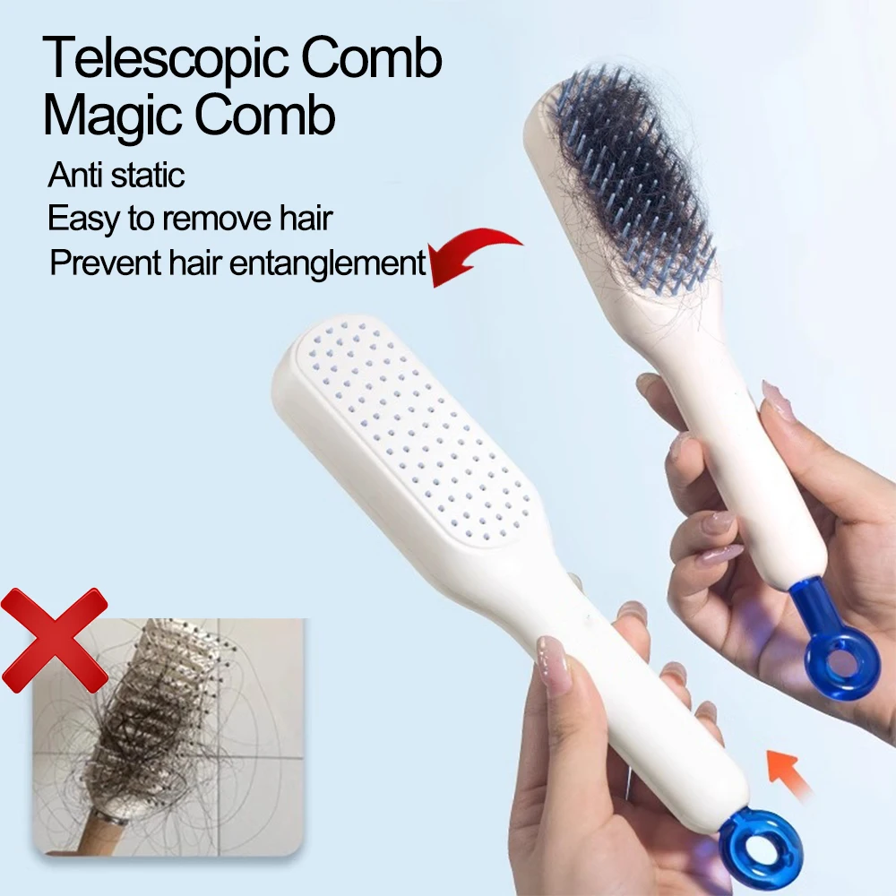 

Телескопическая расческа для массажа кожи головы, волшебная расческа для мужчин и женщин, для парикмахерской, стайлинга, предотвращение запутывания волос