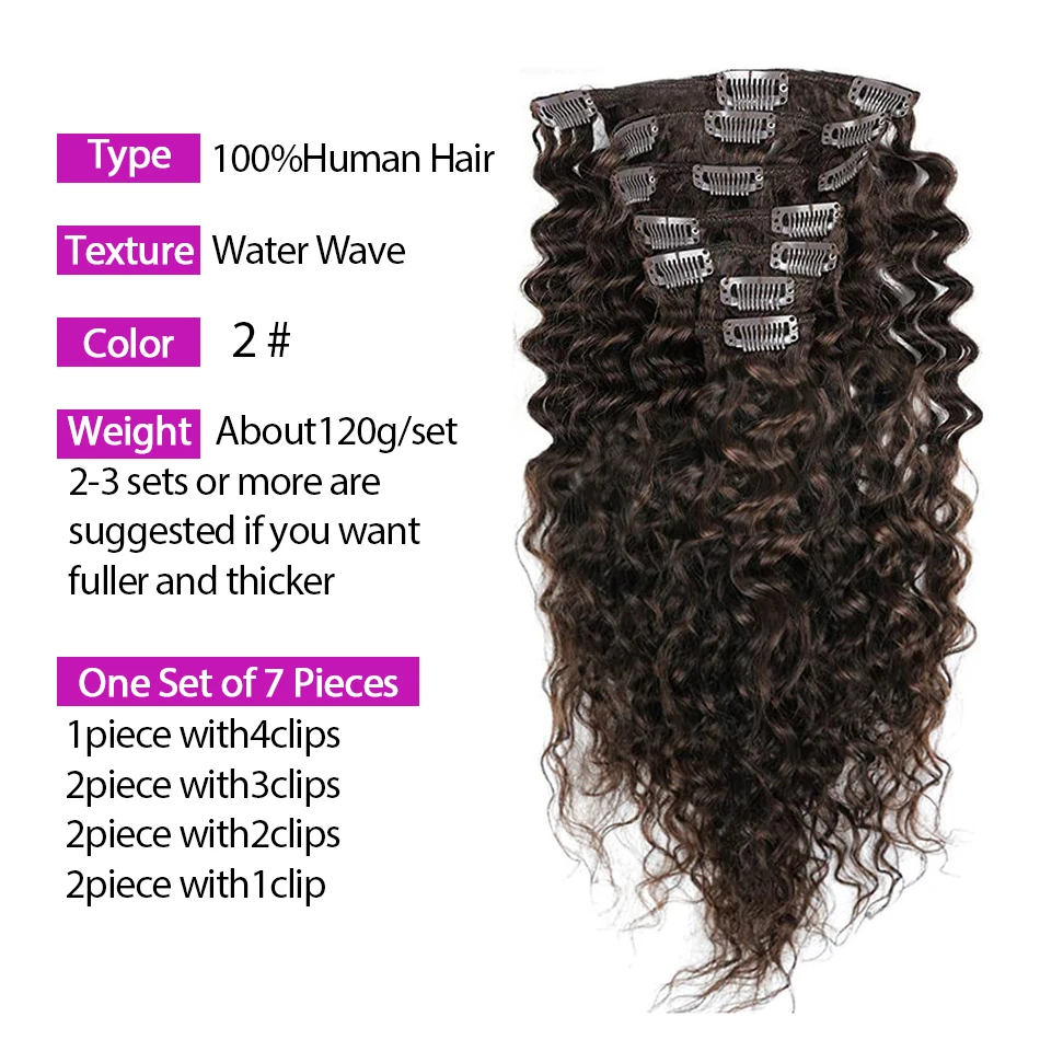 Real Human Hair Clip-In Extensions, 6-8 Inch, 4 Pieces for Volume Ship In 24Hours-Lumiere 1B/4/27 color Afro curly Clip In  main image 3