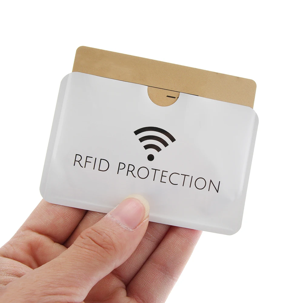 10Pcs Anti Rfid ID Card Holder Anti-theft Card Case Silver Aluminium Credit Cards Covers Safety Wallet Laser Blocking Reader 5