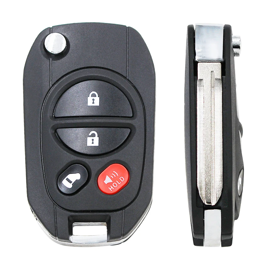 Ecusells Modified Flip 3/4/5/6B Remote Control Key Fob Shell Case Fob for TOYOTA Sequoia Highlander Sienna Tacoma GQ43VT20T