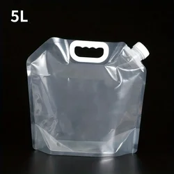 Collapsible Water Container Bag for Outdoor and Emergency Use, 5L/10L Capacity (5L white)
