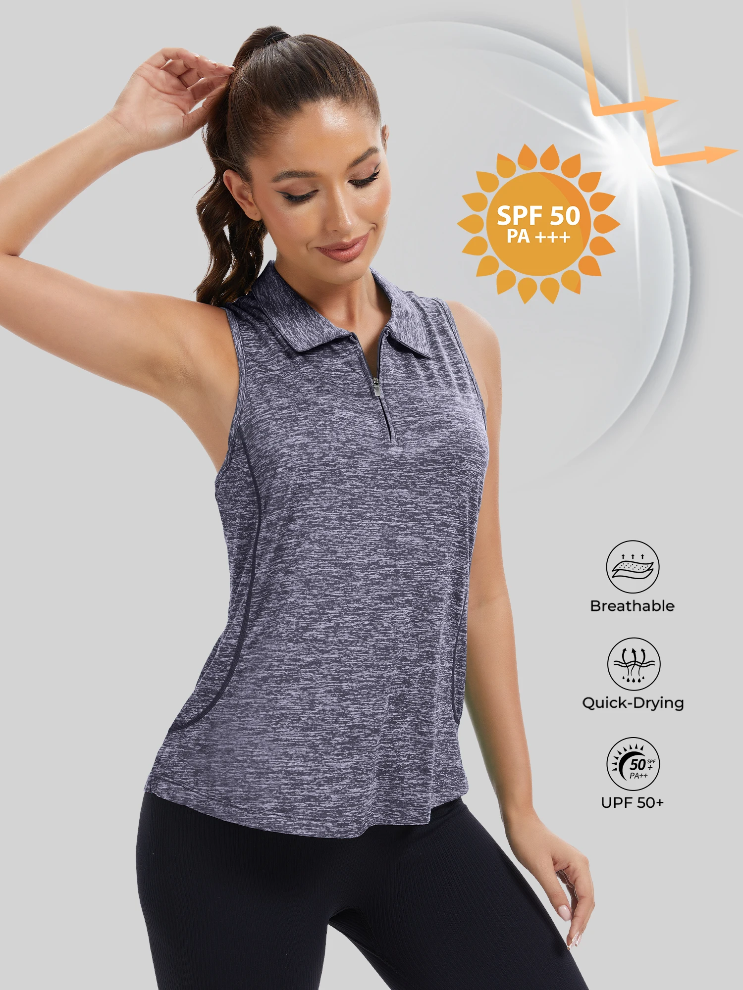 Women’s Sleeveless Golf Polo 2