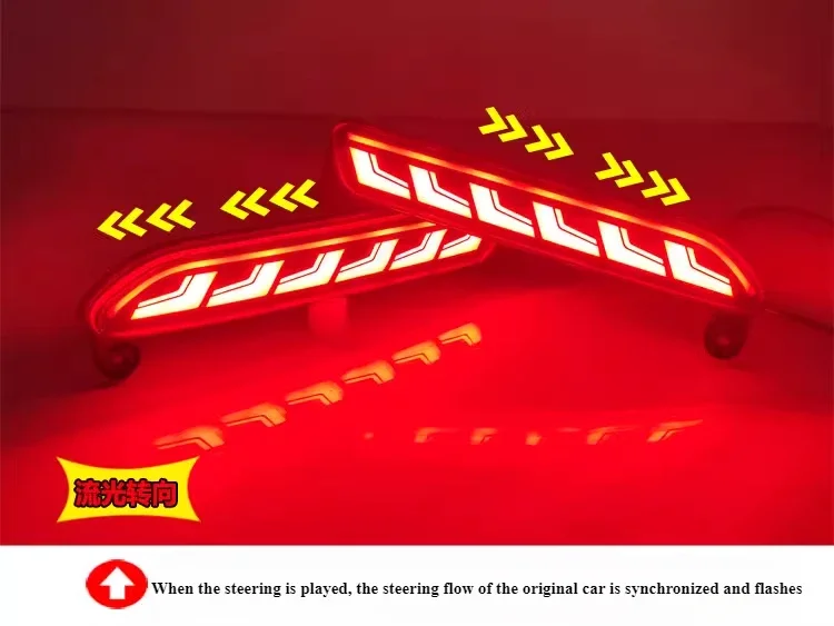 For Toyota RAV4 2020-2025 Rear Fog Lamp,Bumper Reflector Lights,LED Stream Flowing Rear Bar Light,Tail/Brake Lamp, Pilot Light detail image 9
