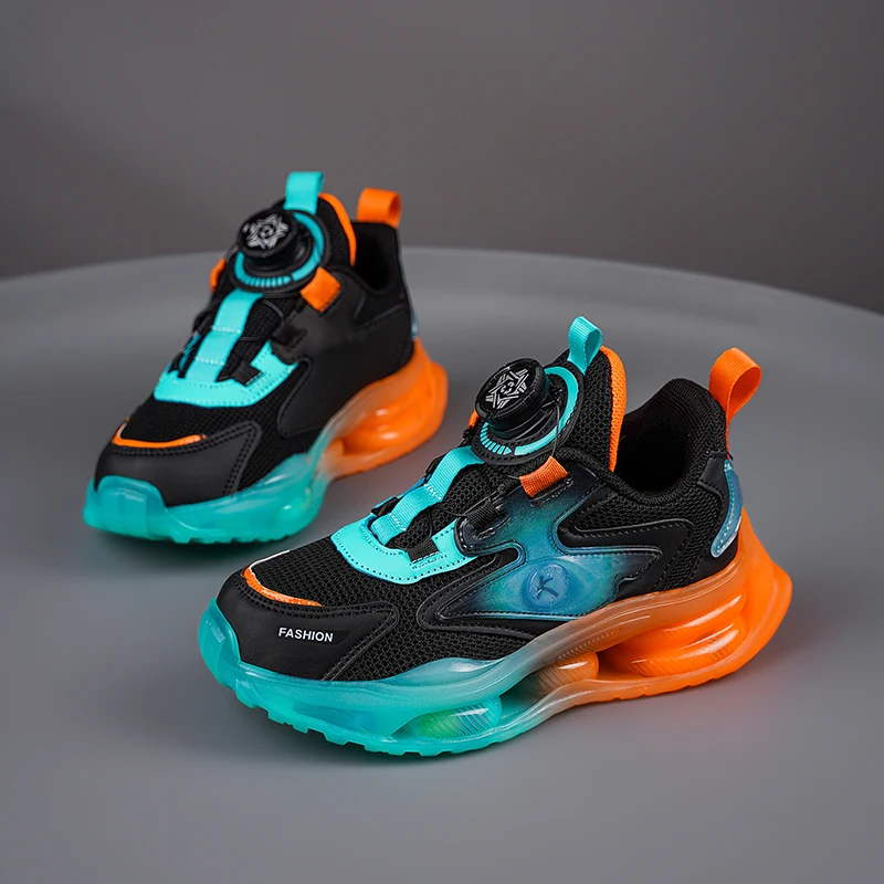 

2023 New Youth Shoes, Anti Slip Children's Sports Training Shoes, Mesh Outdoor Boys' Shoes, Quick Lace Up Sports Shoes