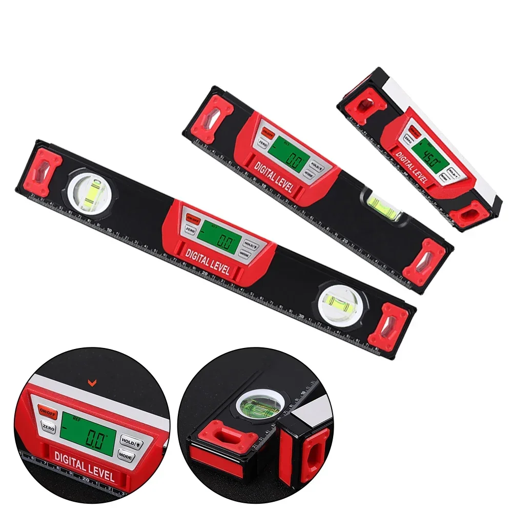 Digital Bubble Level Bubble Level High Accuracy IP Waterproof Large LED Display Magnetic Button Design Automatic Power-off