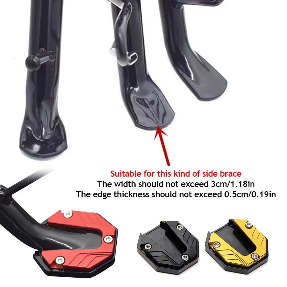Universal Scooter Motorcycle Bike Kickstand Extender Foot Side Stand Extension Pad Support Plate Anti-skid Enlarged Base motorcycle kickstand extender pad kickstand scooter kickstand extender