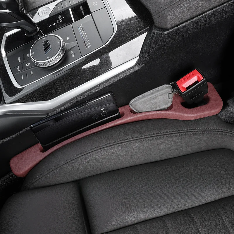 Car Seat Gap Filler Set - Soft Elastic Multi-Pocket Organizer, Leakproof and Anti-Loss, 2-Pack