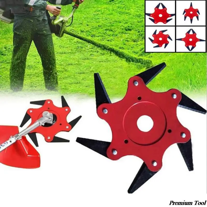 6TeethBrushTrimmerMetalBladesMowingHeadHitTheGrassHead65MM