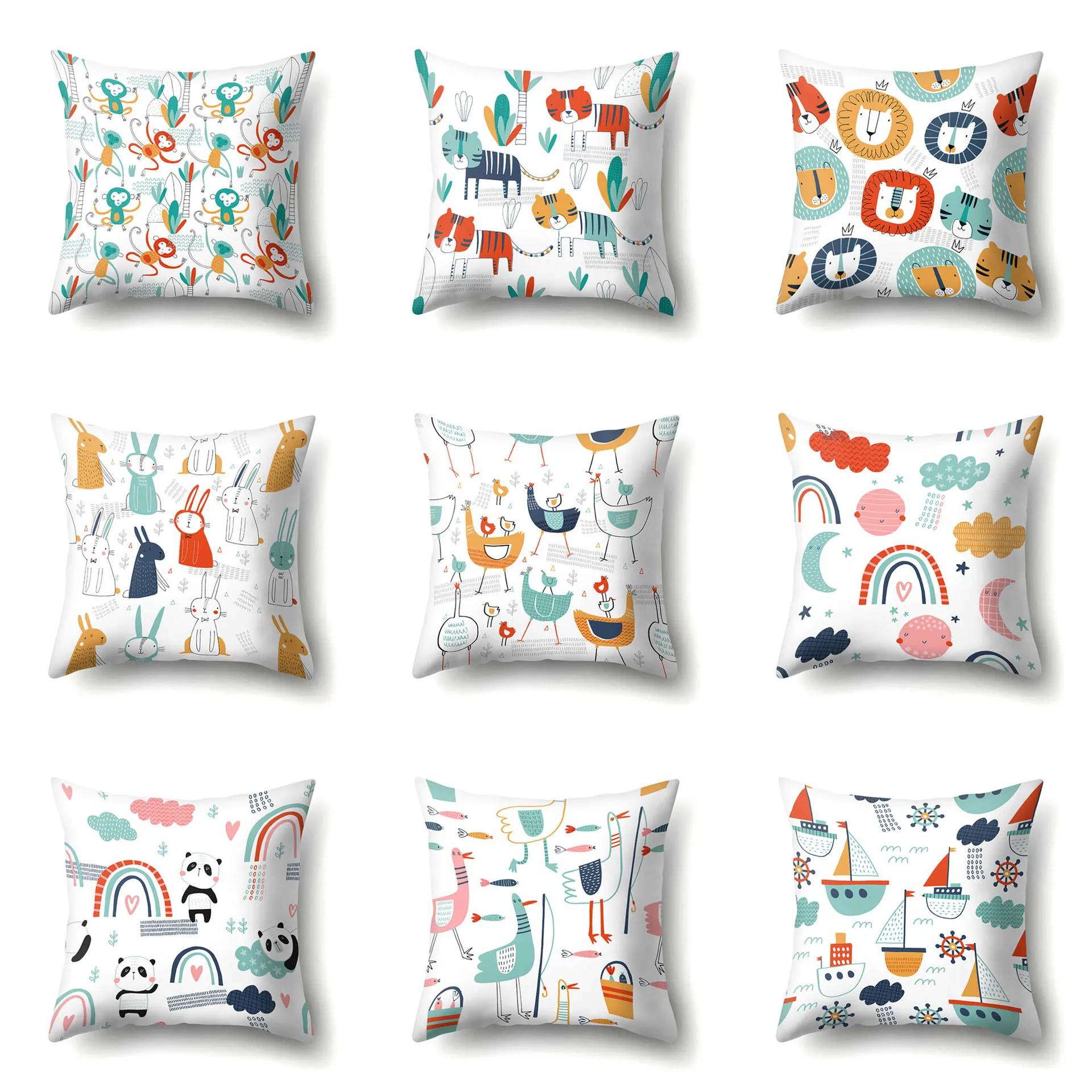 

Geometric creativity single pillow cover living room sofa cushion cover polyester pillowcase office lumbar support cover