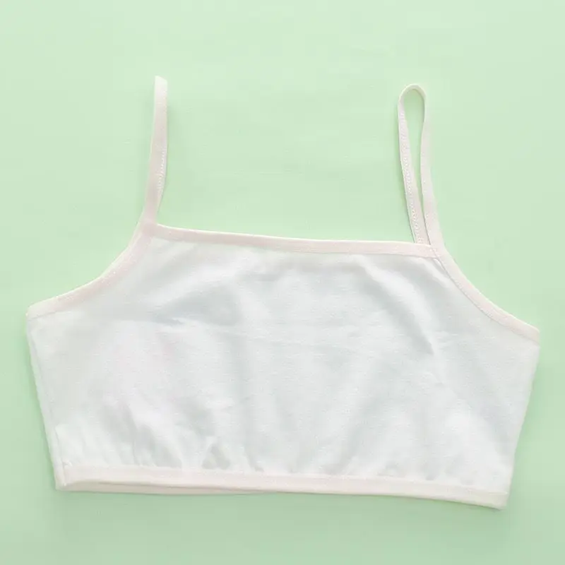 Girls Sports Bras 4pc/Lot Girls Bras Sports Bra Solid Color Cotton No Rims Spandex 8-15Years