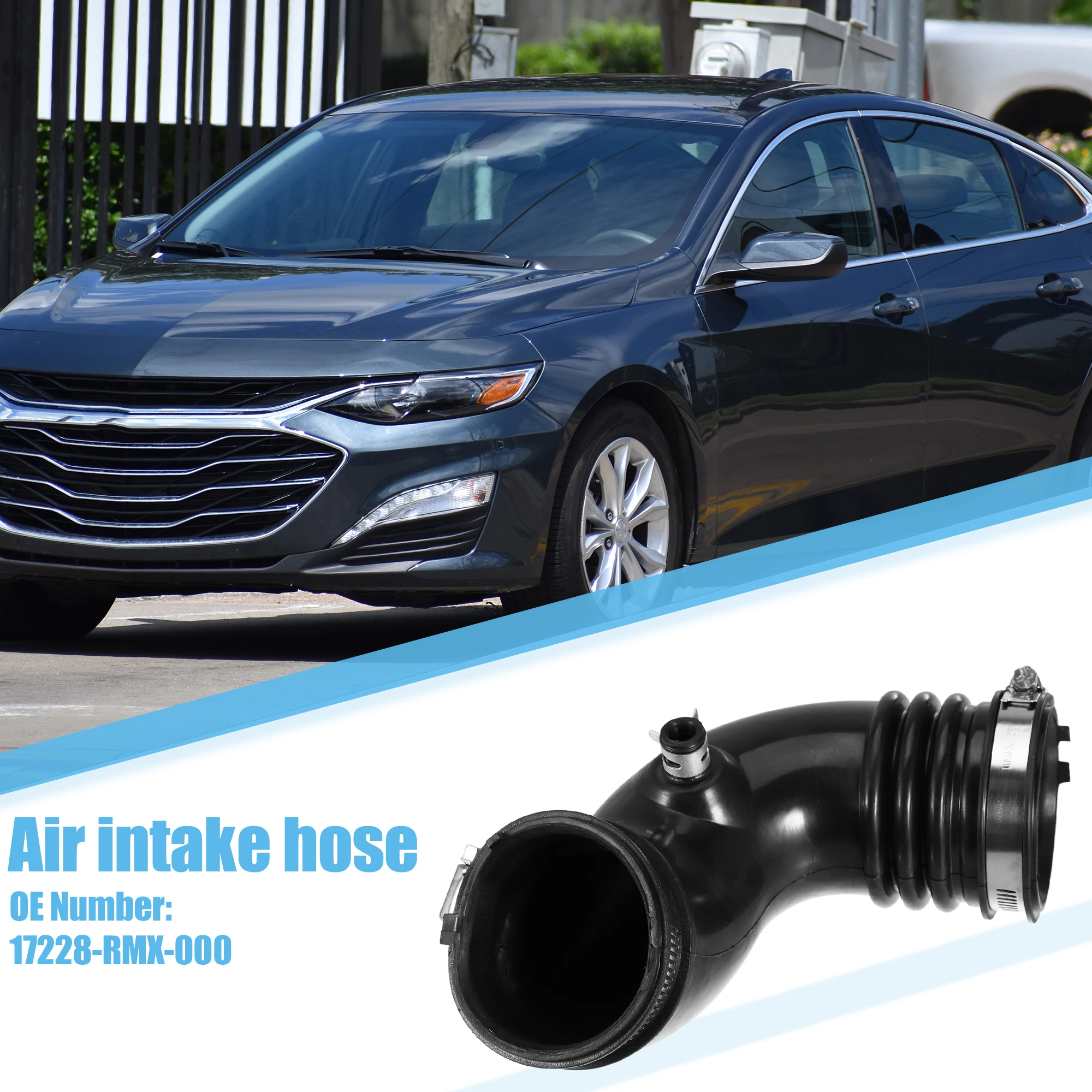 Car Air Intake Hose Tube Air Flow Duct Tube for Honda Civic Hybrid L4 1.3L 2006 2007 2008 2009 2010 2011 UXCELL 17228-RMX-000 air intake pipe,air filter intake pipe,silicone intake hose
