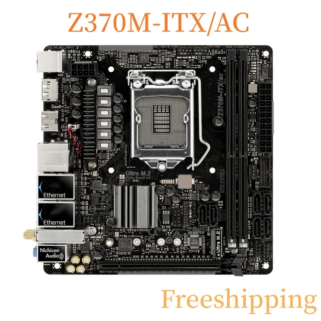 For ASRock Z370M-ITX/AC Motherboard LGA1151 DDR4 Mainboard 100