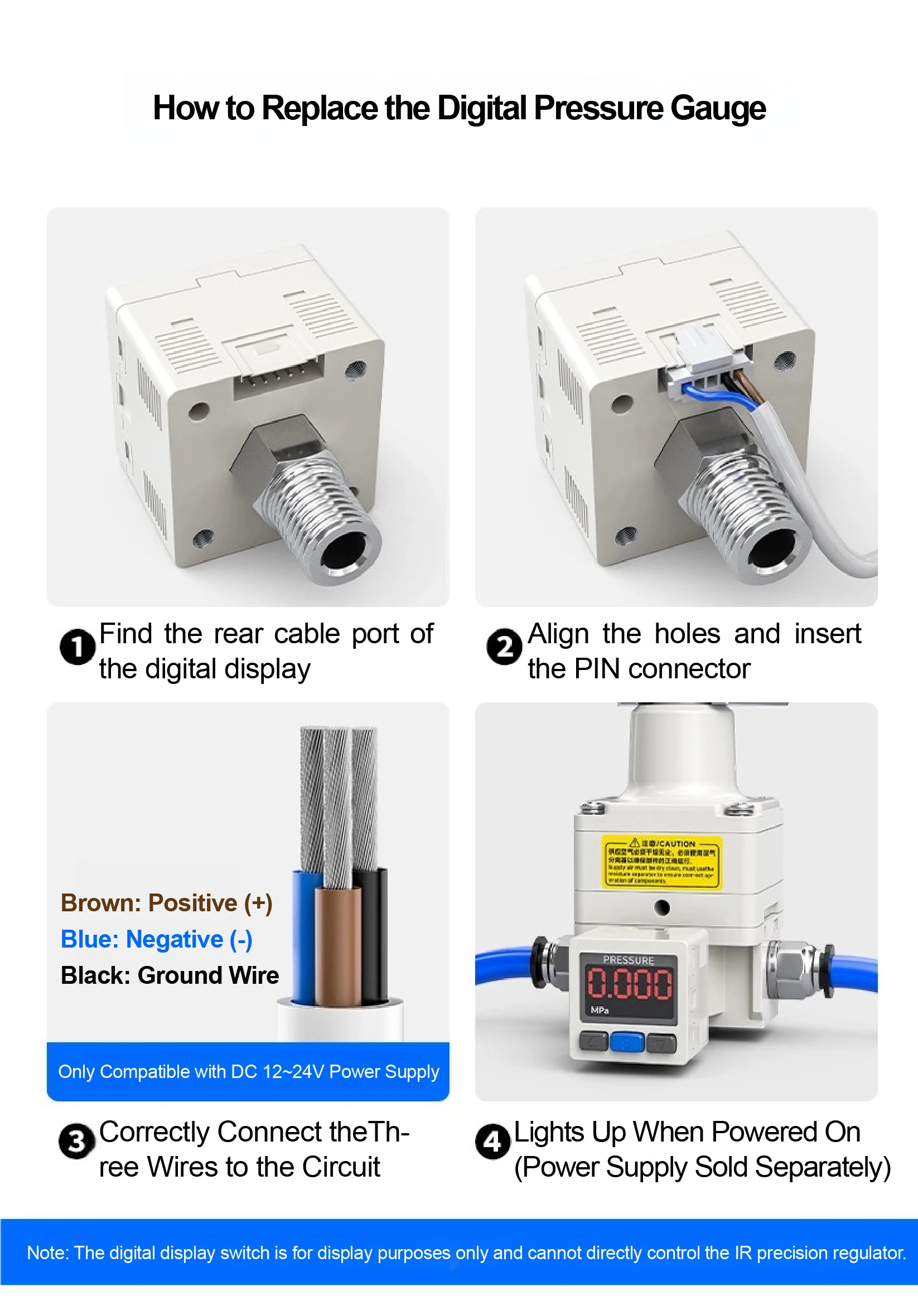Precision Pressure Regulator Collection Pneumatic Air Regulator IR2000 IR1000 Di