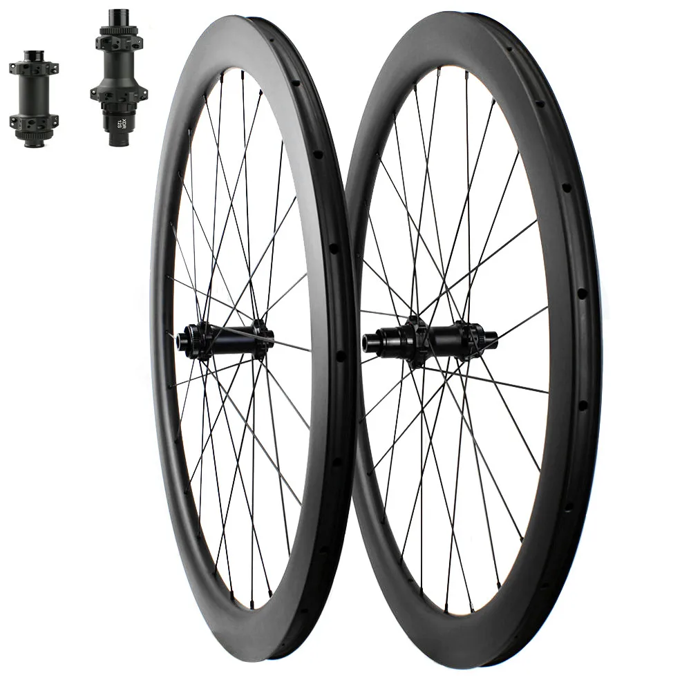 

Carbon 700c Road Bicycle Wheelset 38 44 50 55mm Depth Tubeless Disc Brake Center Lock 100x12mm 142x12mm Road Cycling Wheels