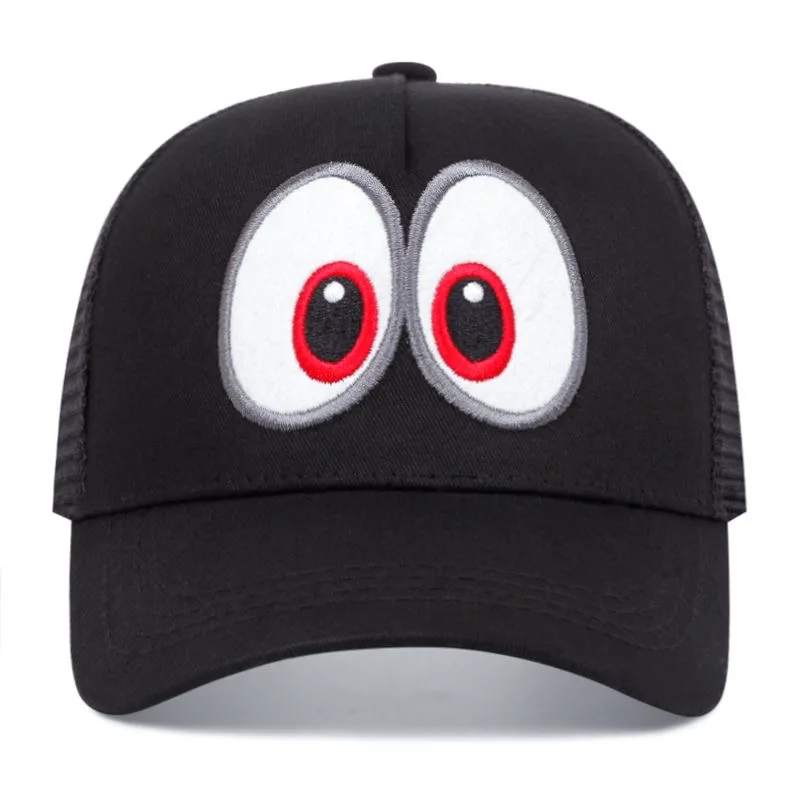 Hot Sale Unisex Big Eyes Cartoon Baseball Cap Men Women Outdoor Cap Trucker Hat