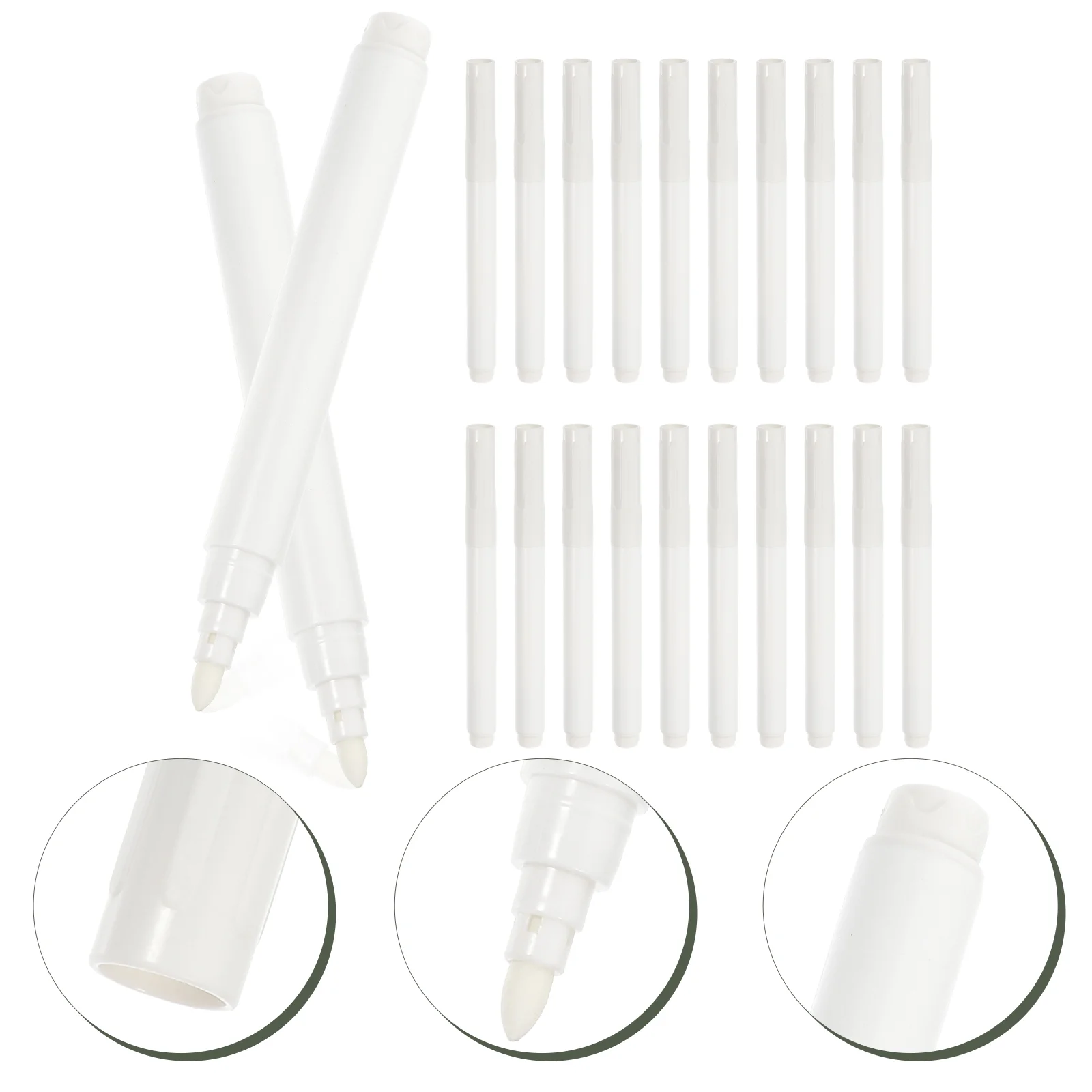 흰색 마커 펜, 칠판 쓰기 펜, 초크 마커, 휴대용 플라스틱 실용적인 칠판, 20 개