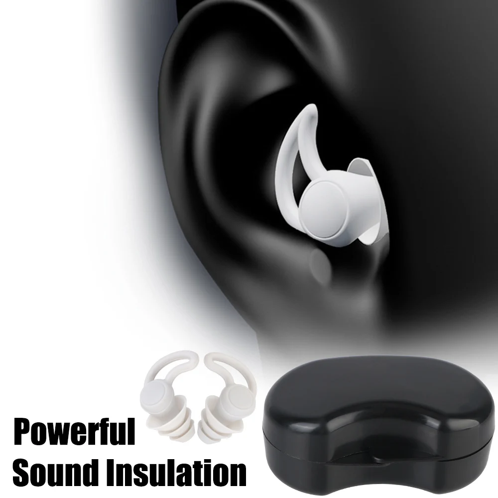 

Waterproof Sleep Professional swimming Sound Insulation Ear Protector Noise Reduction Earplugs Soft Silicone Ear Plugs 1 Pair