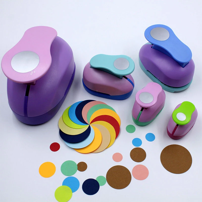 Description Picture 4 of itemCircle Punch 8/15/25/38/50mm DIY Embossing Punches Scrapbooking Machine Paper Cutting Color Craft Hole Punch Rounder Cutter