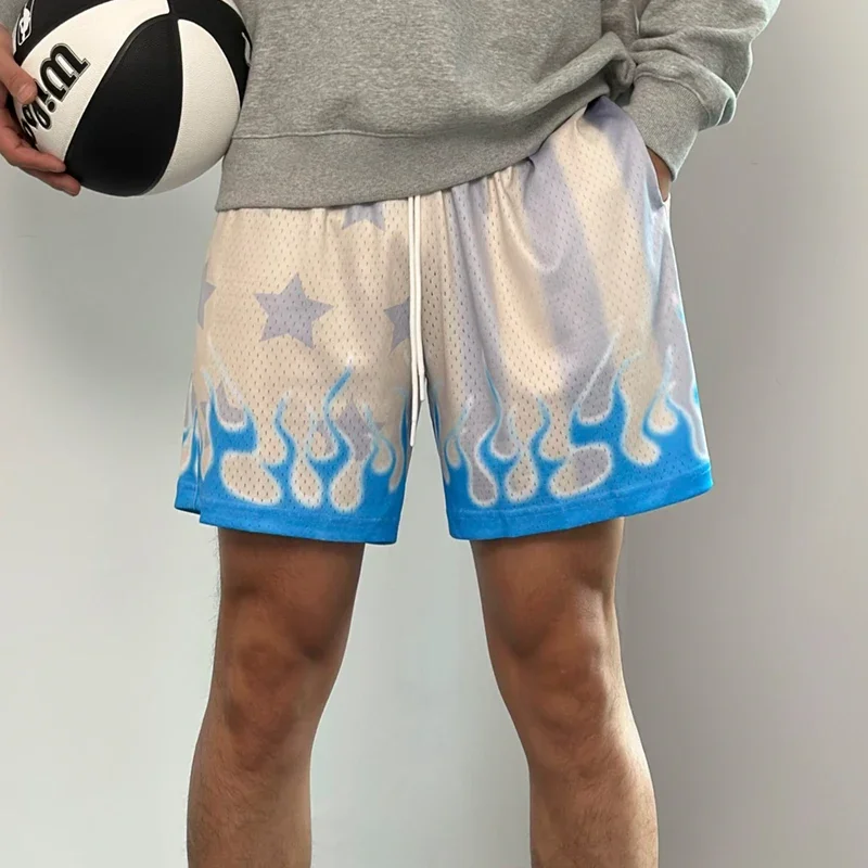 Men's Basketball Shorts Breathable Mesh Quick Dry Shorts Tie-Dye Sweatpants Casual Scanties Sober and Stylish Summer Swim Trunks