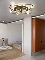 Plafonnier de chambre à coucher moderne Simple lumière de luxe ciel étoilé luminaires de chambre nordique créatif lumières circulaires personnalisées 1