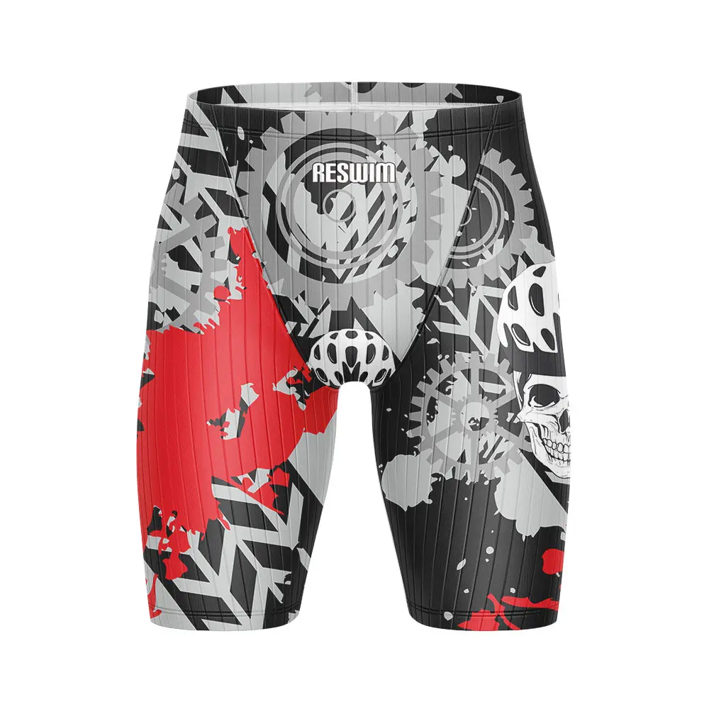 Men's Swimming Trunks Jammer Swimsuit Shorts Athletic Training Beach Tights Diving Surfing Pants