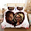 3D Printed Horror Movie Chucky Bedding Set Pillowcase Duvet Cover Double Twin Full Queen King Adult Kids Bedclothes Quilt Cover 2