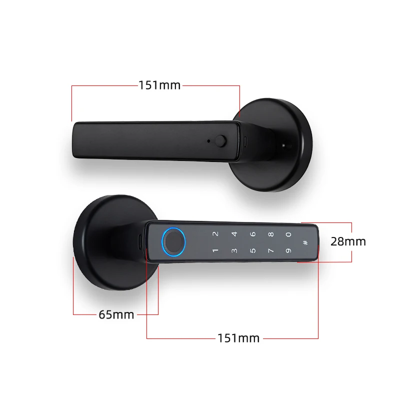 Fingerprint Door Lock Smart Door Lock Smart Lock Electronic Lock Tuya Smart Fingerprint Door Lock knob Bluetooth Wireless Digital Door Lock Keyless Entry Home Security Remote
