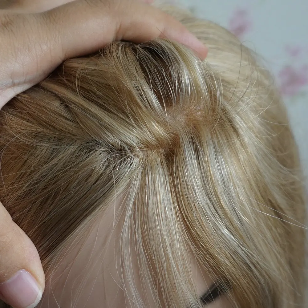 Hstonir europejski Remy włosów Topper koszerne zamknięcie peruka dla kobiet peruka Mono koronki spadek peruka ludzkich włosów toppery TP18
