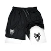 Y2K Performance Shorts Men Spider Printed GYM Casual Sports Compression Shorts Workout Running Mesh 2 In 1 Sport Short Pants 5