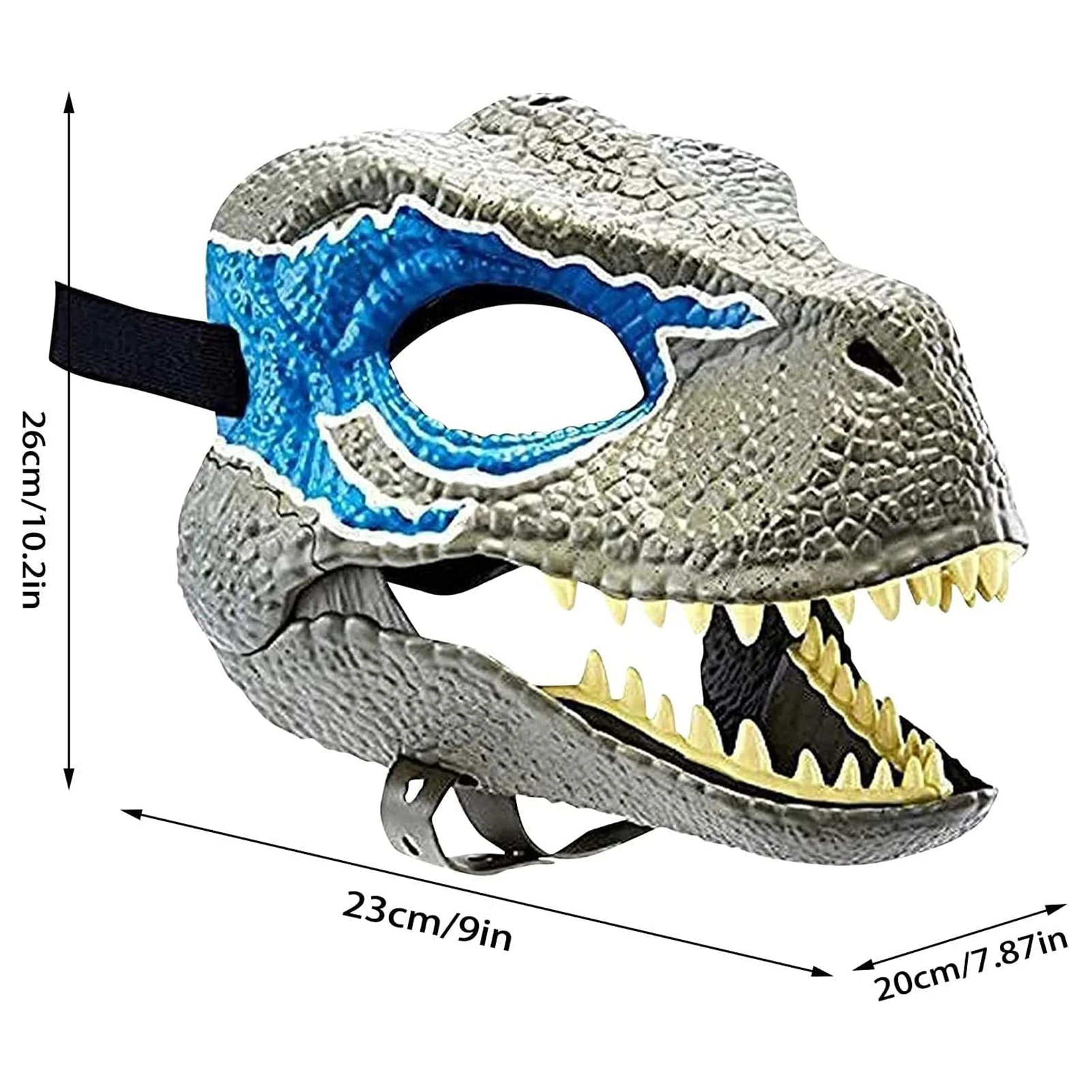 Máscara do dinossauro 3D para o jogo do papel, Chapelaria do desempenho,  Raptor jurássico, Dino que movente a mandíbula, presentes do carnaval do  Dia